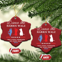 Dance The Harris Walz 2024 Christmas Ornament Two Steps Forward No Steps Back - Wonder Print Shop