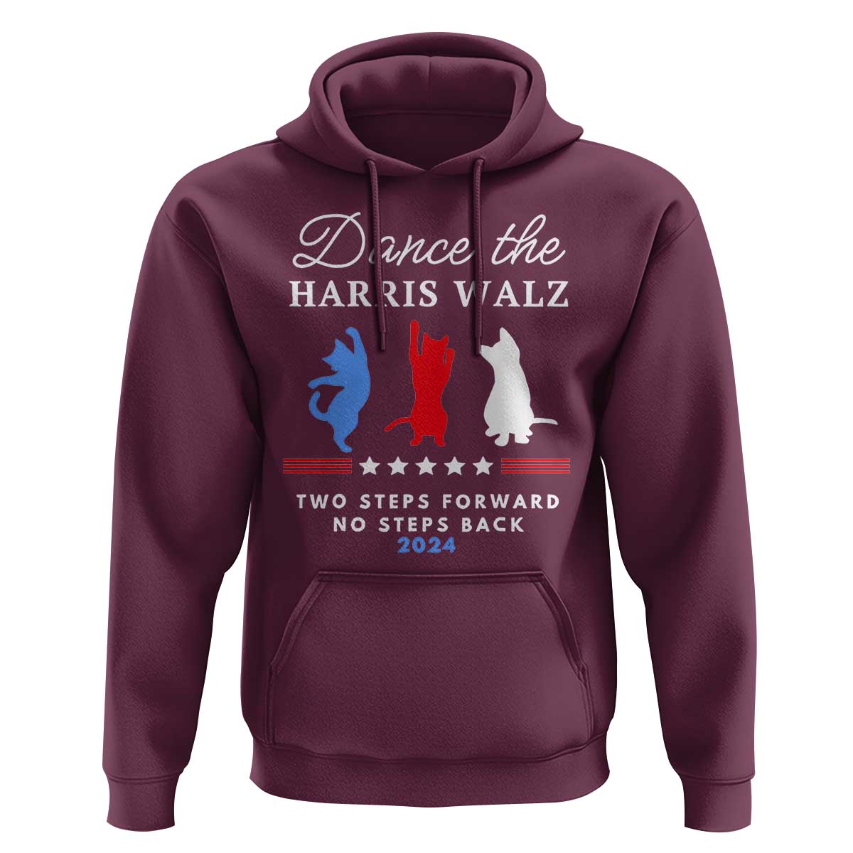 Dance The Harris Walz 2024 Hoodie Two Steps Forward No Steps Back - Wonder Print Shop