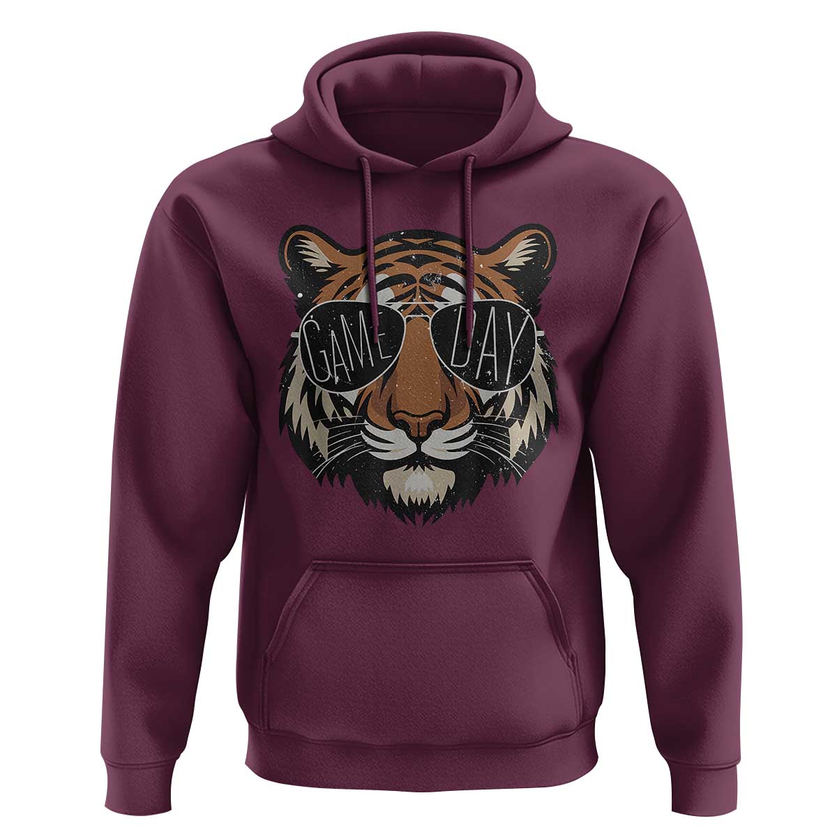 American Football Game Day Hoodie Touchdown Season Cool Tiger - Wonder Print Shop