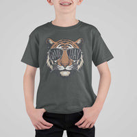 American Football Game Day T Shirt For Kid Touchdown Season Cool Tiger - Wonder Print Shop