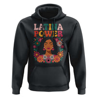 Latina Power Hoodie Floral Hispanic Heritage - Wonder Print Shop