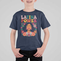 Latina Power T Shirt For Kid Floral Hispanic Heritage - Wonder Print Shop