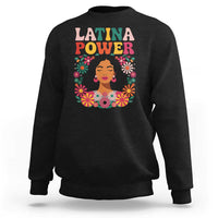 Latina Power Sweatshirt Floral Hispanic Heritage - Wonder Print Shop