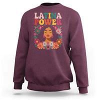 Latina Power Sweatshirt Floral Hispanic Heritage - Wonder Print Shop