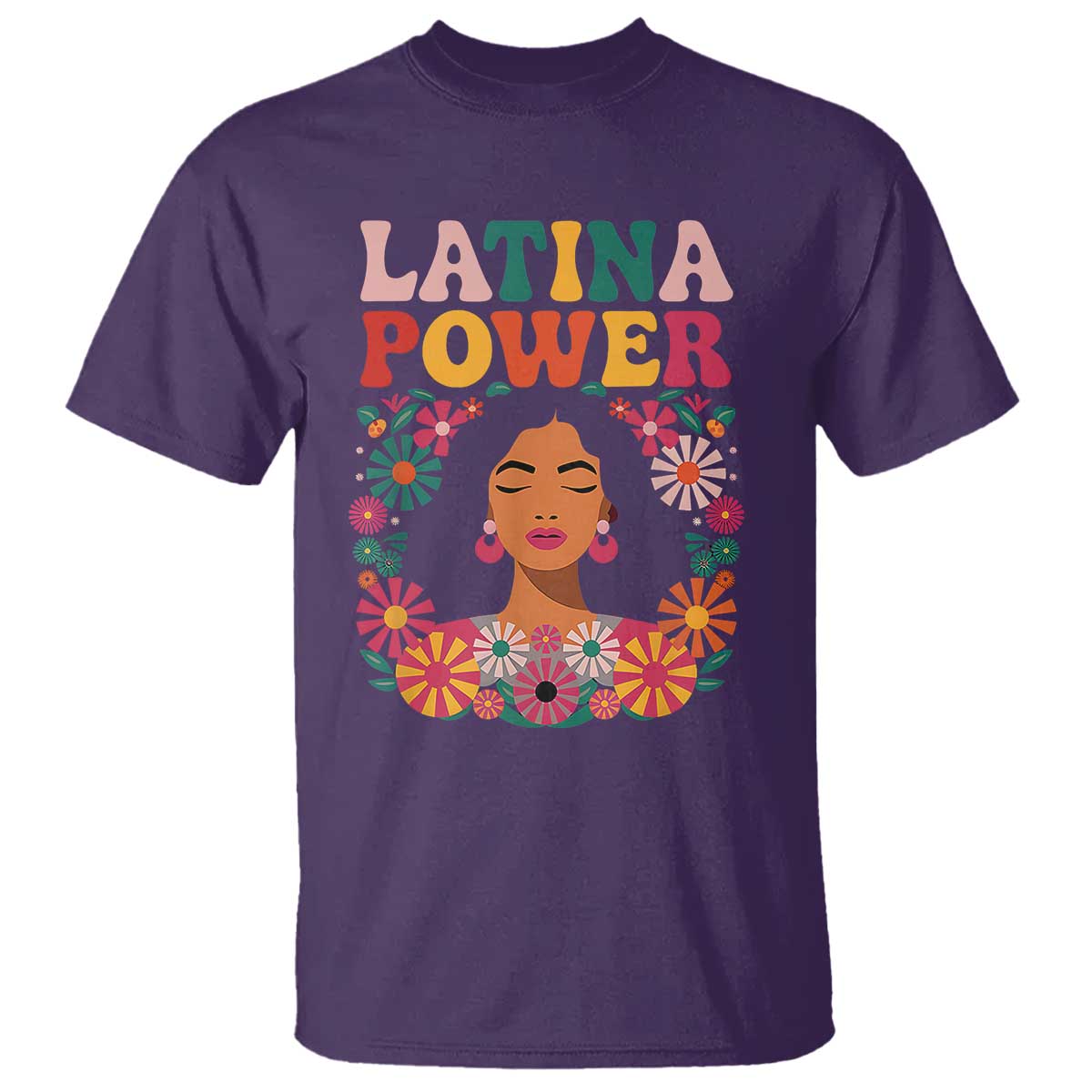 Latina Power T Shirt Floral Hispanic Heritage - Wonder Print Shop