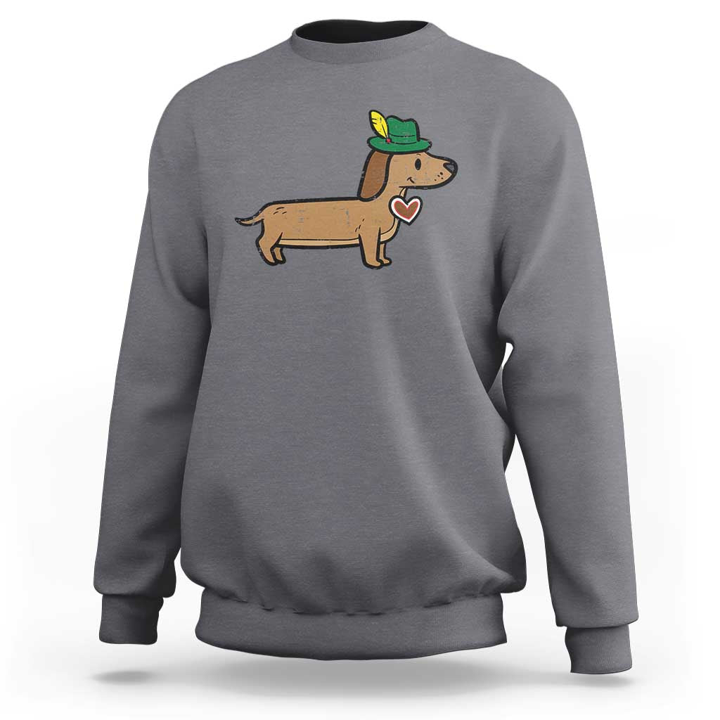 Oktoberfest Dachshund Sweatshirt Cute Sausage Dog German Munich - Wonder Print Shop