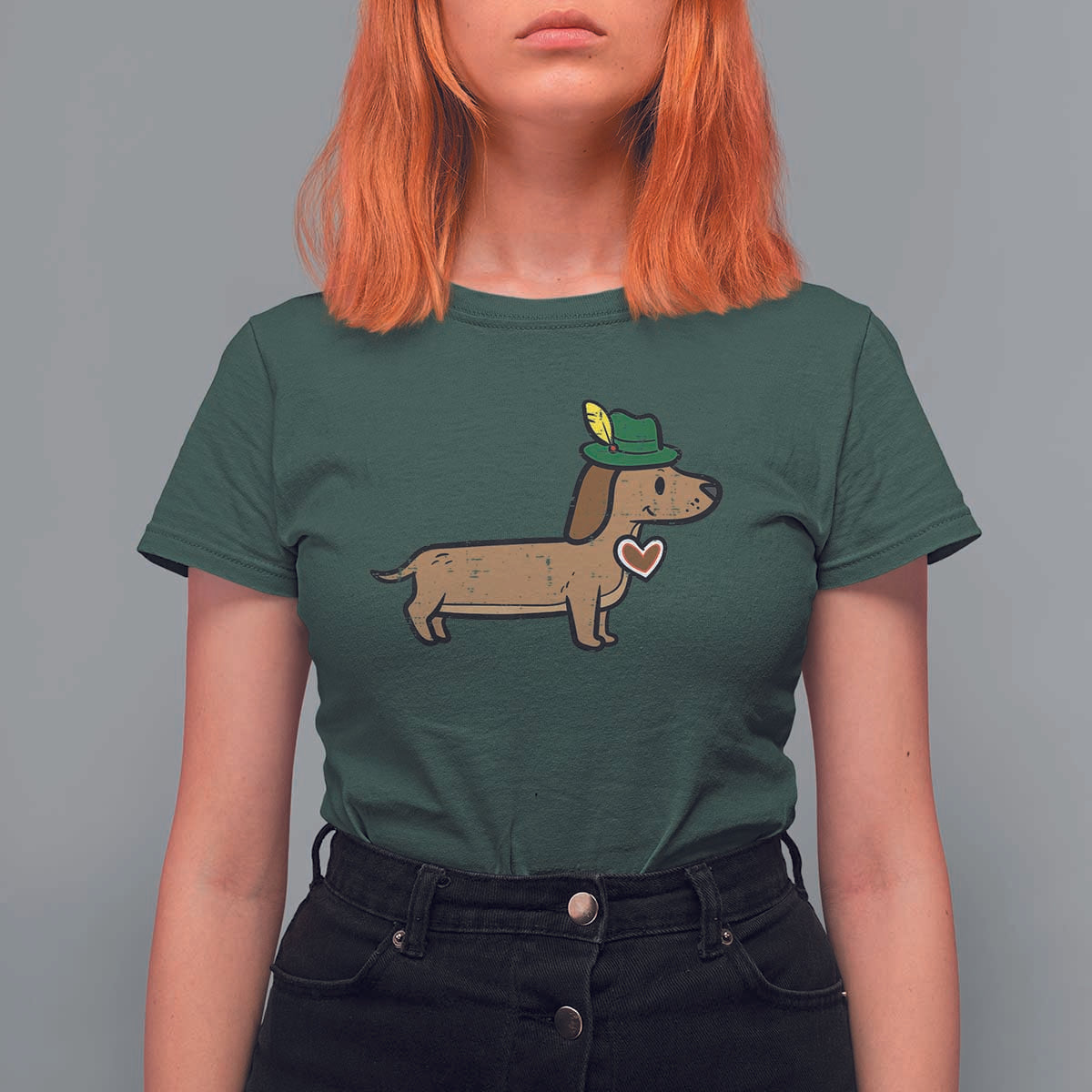 Oktoberfest Dachshund T Shirt For Women Cute Sausage Dog German Munich - Wonder Print Shop