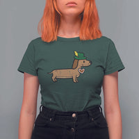 Oktoberfest Dachshund T Shirt For Women Cute Sausage Dog German Munich - Wonder Print Shop