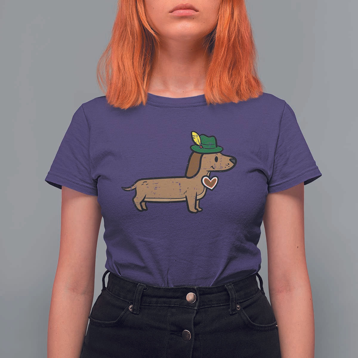 Oktoberfest Dachshund T Shirt For Women Cute Sausage Dog German Munich - Wonder Print Shop