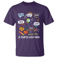 Inclusion Matters T Shirt It Starts With Hello In Languages - Wonder Print Shop