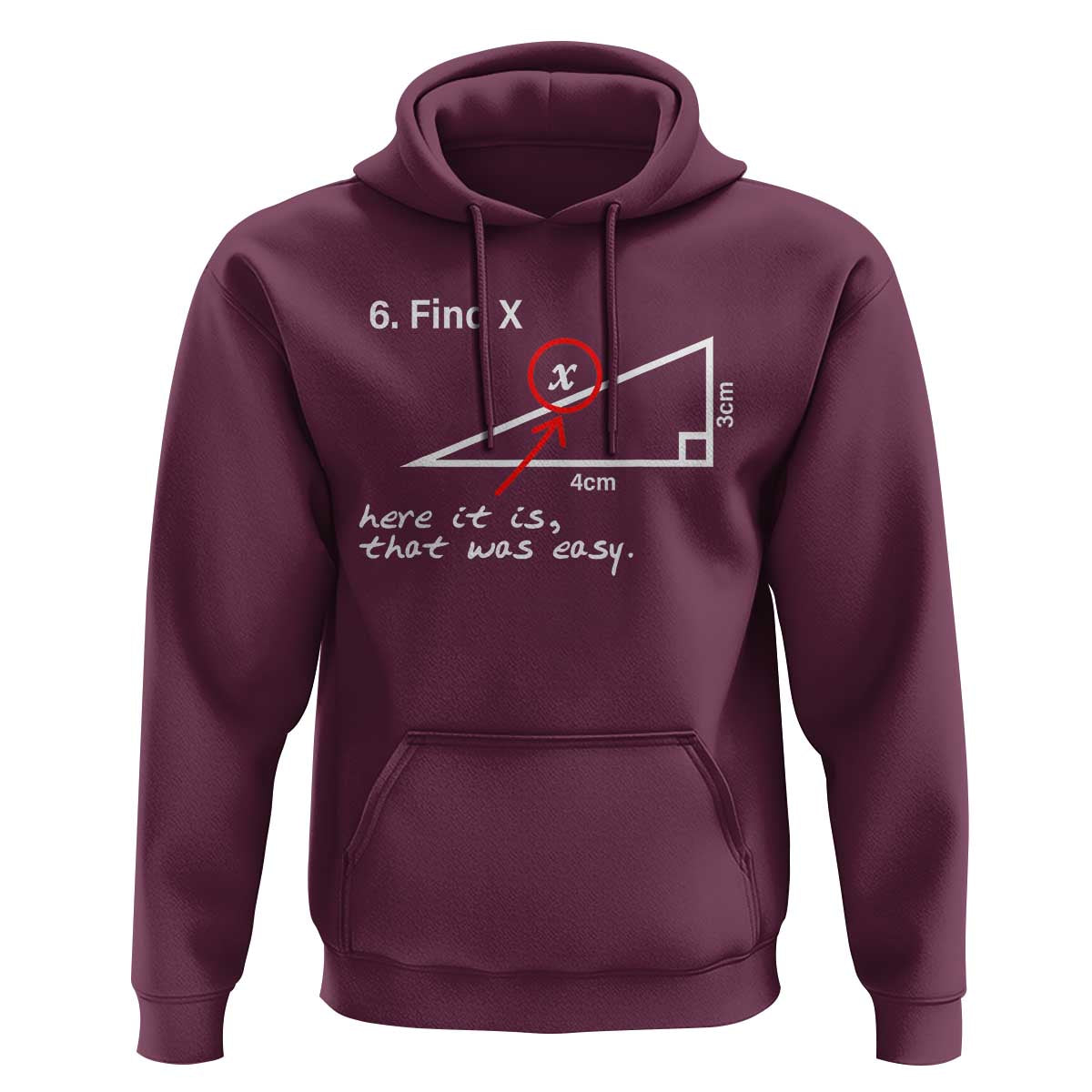 Funny Math Hoodie Find X Here It Is That Was Easy - Wonder Print Shop