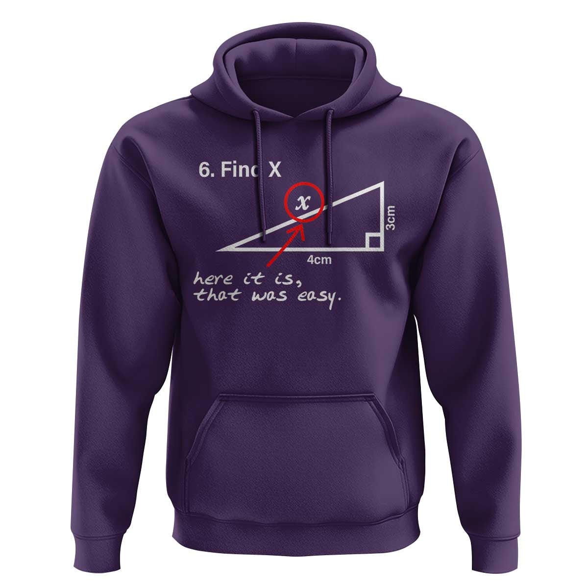 Funny Math Hoodie Find X Here It Is That Was Easy - Wonder Print Shop