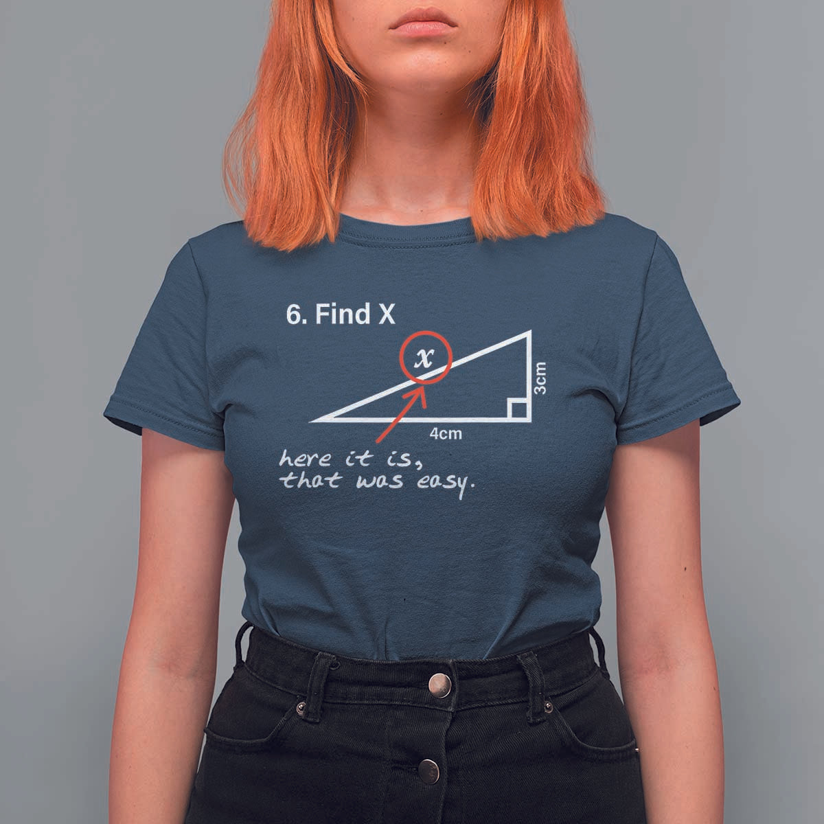 Funny Math T Shirt For Women Find X Here It Is That Was Easy - Wonder Print Shop