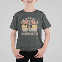 Hold On Partner I'm Overstimulated T Shirt For Kid Funny Cowboy Frog Retro Vintage - Wonder Print Shop