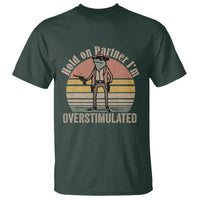 Hold On Partner I'm Overstimulated T Shirt Funny Cowboy Frog Retro Vintage - Wonder Print Shop