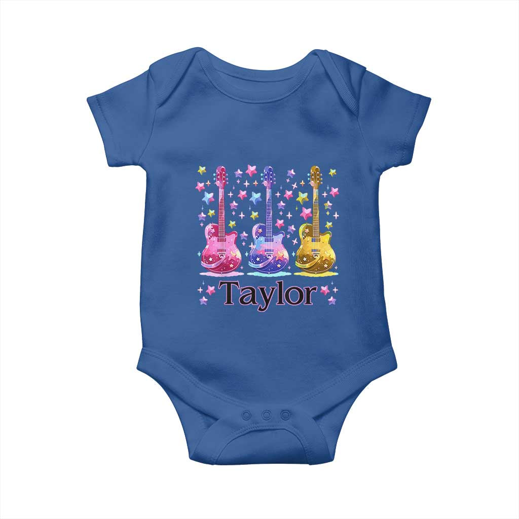 Taylor Name Baby Onesie Retro Groovy 70s 80s