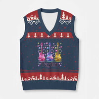 Taylor Name V-Neck Knit Sweater Vest Retro Groovy 70s 80s - Wonder Print Shop