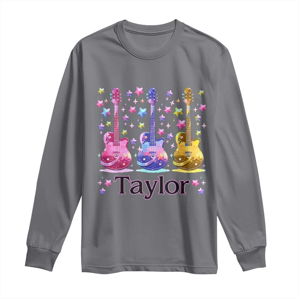 Taylor Name Long Sleeve Shirt Retro Groovy 70s 80s