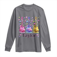 Taylor Name Long Sleeve Shirt Retro Groovy 70s 80s