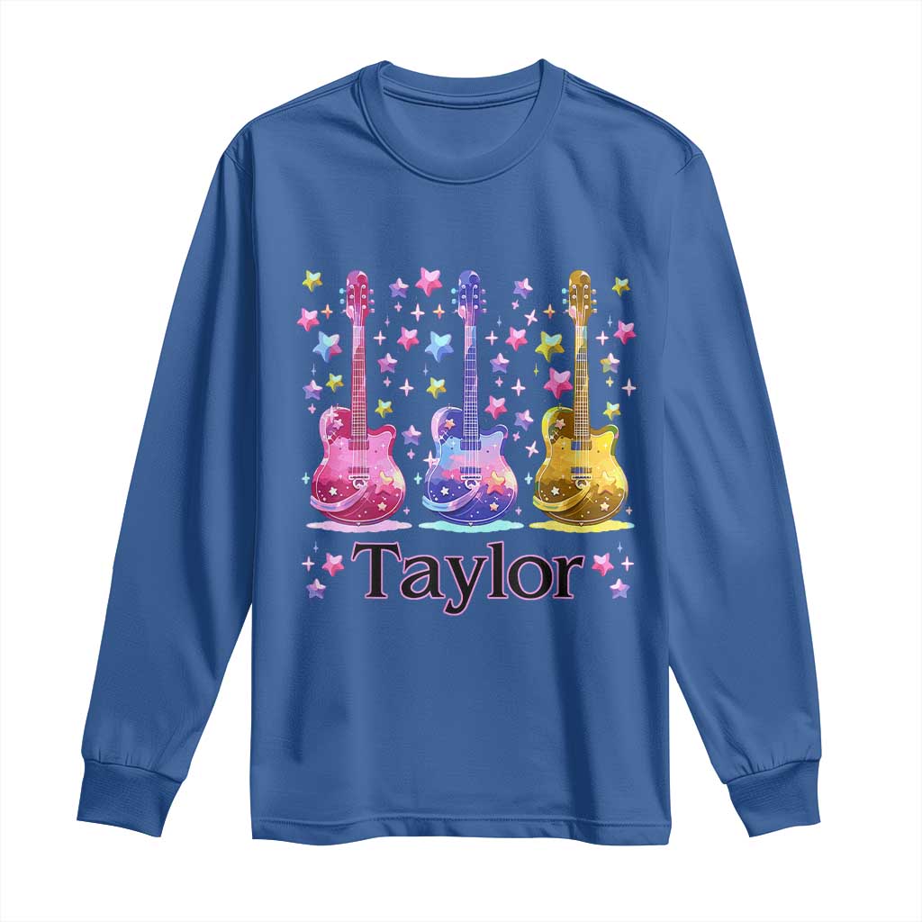 Taylor Name Long Sleeve Shirt Retro Groovy 70s 80s