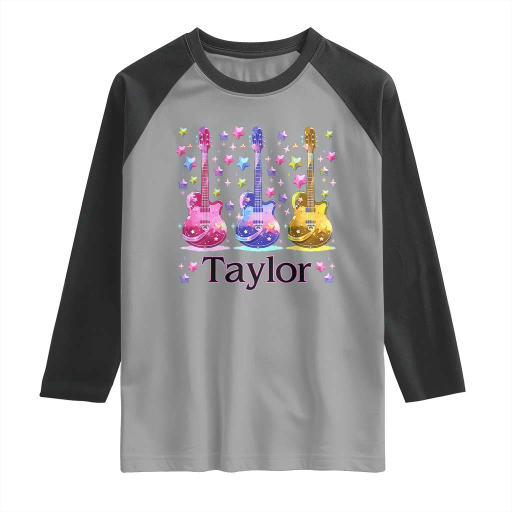 Taylor Name Raglan Shirt Retro Groovy 70s 80s