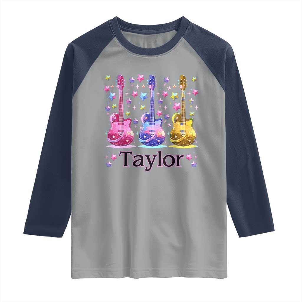 Taylor Name Raglan Shirt Retro Groovy 70s 80s