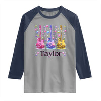 Taylor Name Raglan Shirt Retro Groovy 70s 80s
