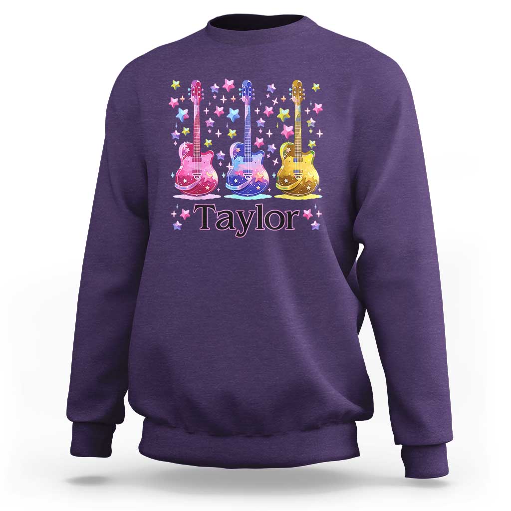 Taylor Name Sweatshirt Retro Groovy 70s 80s - Wonder Print Shop