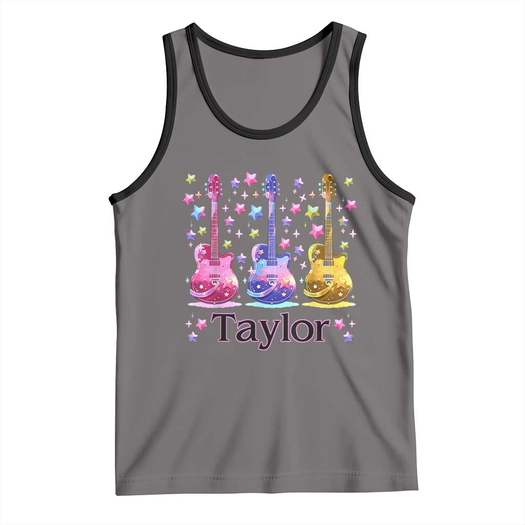 Taylor Name Tank Top Retro Groovy 70s 80s