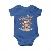 Funny Oktoberfest Deer Baby Onesie Mei Dirndl Is In Da Wasch German Bavarian Costume - Wonder Print Shop