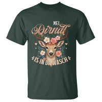 Funny Oktoberfest Deer T Shirt Mei Dirndl Is In Da Wasch German Bavarian Costume - Wonder Print Shop