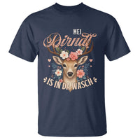 Funny Oktoberfest Deer T Shirt Mei Dirndl Is In Da Wasch German Bavarian Costume - Wonder Print Shop
