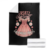 Funny Ersatz Backup Dirndl Oktoberfest Throw Blanket Der Wille Zahlt Bavarian Festival Costume Humor - Wonder Print Shop