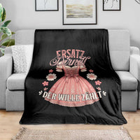 Funny Ersatz Backup Dirndl Oktoberfest Throw Blanket Der Wille Zahlt Bavarian Festival Costume Humor - Wonder Print Shop