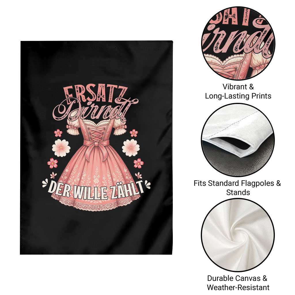 Funny Ersatz Backup Dirndl Oktoberfest Garden Flag Der Wille Zahlt Bavarian Festival Costume Humor - Wonder Print Shop