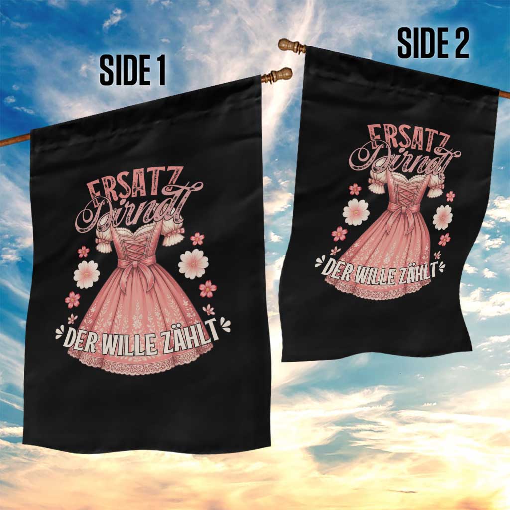 Funny Ersatz Backup Dirndl Oktoberfest Garden Flag Der Wille Zahlt Bavarian Festival Costume Humor - Wonder Print Shop