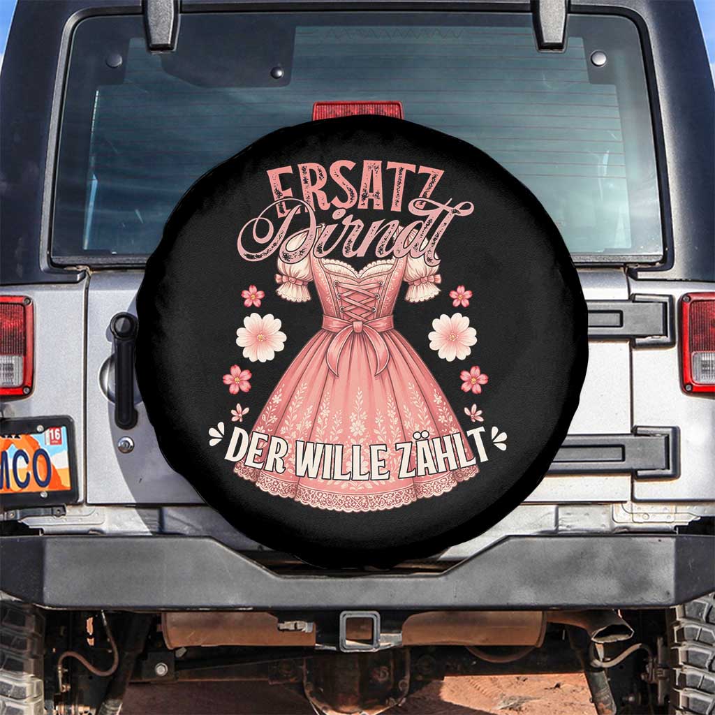 Funny Ersatz Backup Dirndl Oktoberfest Spare Tire Cover Der Wille Zahlt Bavarian Festival Costume Humor - Wonder Print Shop