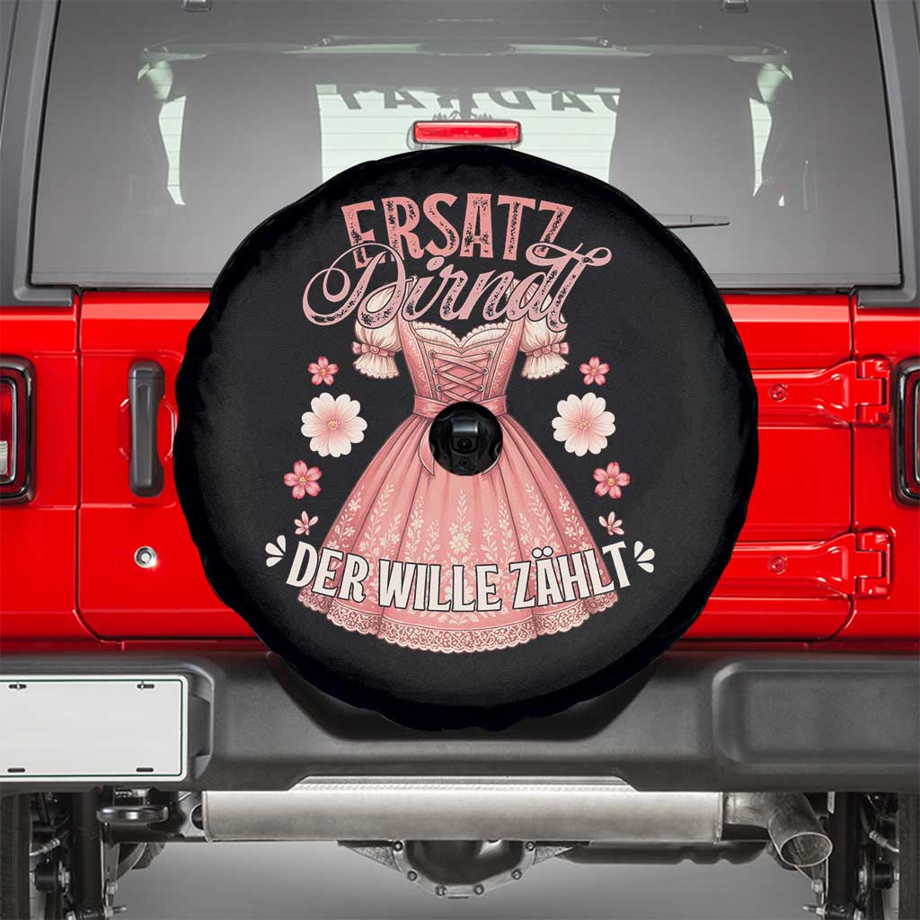 Funny Ersatz Backup Dirndl Oktoberfest Spare Tire Cover Der Wille Zahlt Bavarian Festival Costume Humor - Wonder Print Shop