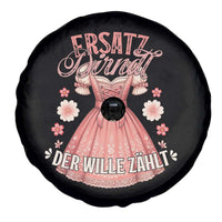 Funny Ersatz Backup Dirndl Oktoberfest Spare Tire Cover Der Wille Zahlt Bavarian Festival Costume Humor - Wonder Print Shop