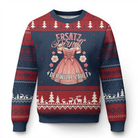 Funny Ersatz Backup Dirndl Oktoberfest Ugly Christmas Sweater Der Wille Zahlt Bavarian Festival Costume Humor - Wonder Print Shop