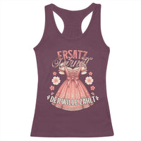 Funny Ersatz Backup Dirndl Oktoberfest Racerback Tank Top Der Wille Zahlt Bavarian Festival Costume Humor - Wonder Print Shop