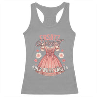 Funny Ersatz Backup Dirndl Oktoberfest Racerback Tank Top Der Wille Zahlt Bavarian Festival Costume Humor - Wonder Print Shop