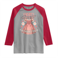 Funny Ersatz Backup Dirndl Oktoberfest Raglan Shirt Der Wille Zahlt Bavarian Festival Costume Humor - Wonder Print Shop