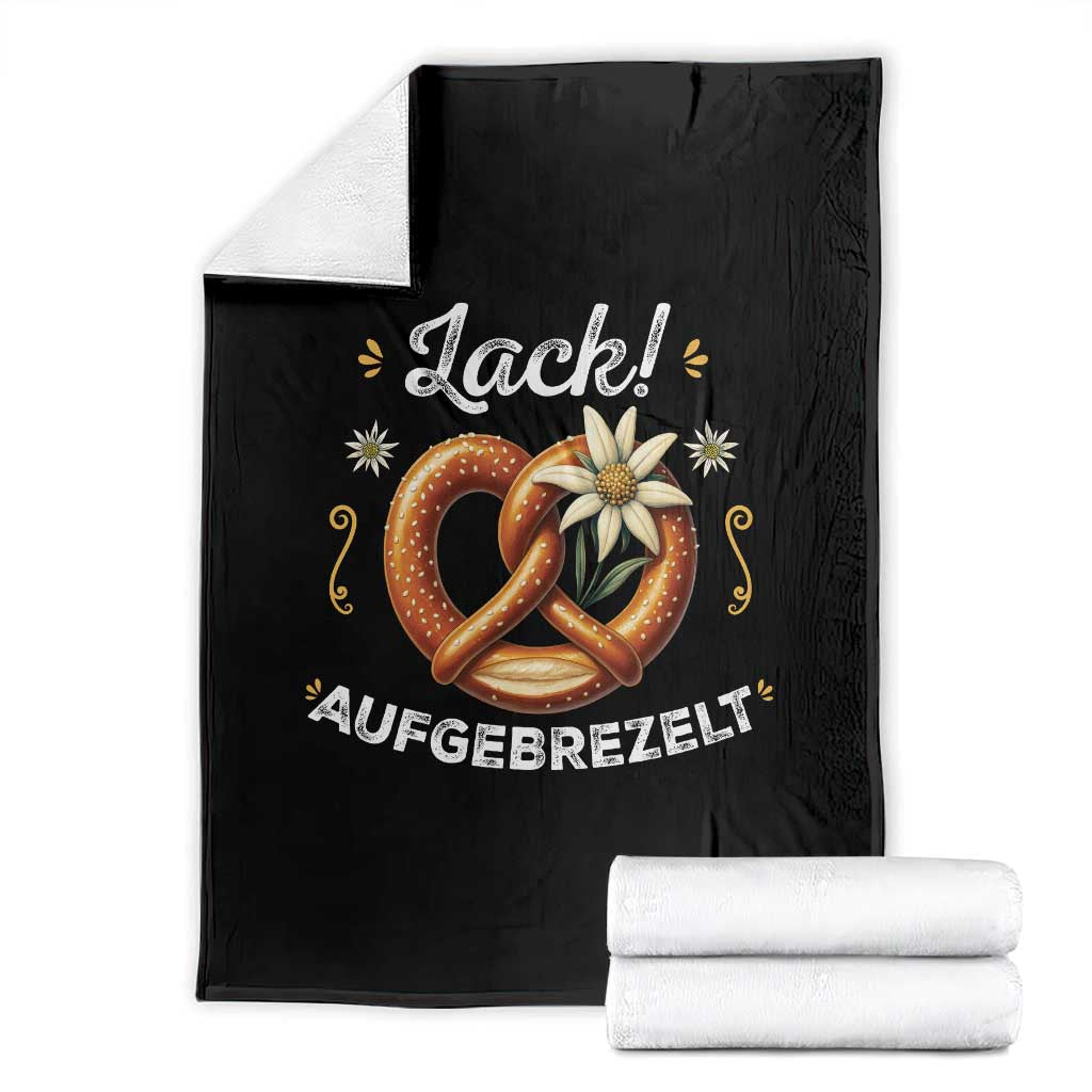 Zack Aufgebrezelt Oktoberfest Throw Blanket Dress Up Funny Pretzel Edelweiss Bavarian Festival - Wonder Print Shop