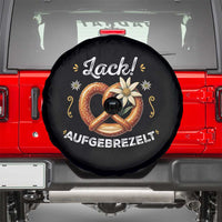 Zack Aufgebrezelt Oktoberfest Spare Tire Cover Dress Up Funny Pretzel Edelweiss Bavarian Festival - Wonder Print Shop