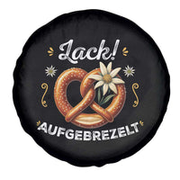 Zack Aufgebrezelt Oktoberfest Spare Tire Cover Dress Up Funny Pretzel Edelweiss Bavarian Festival - Wonder Print Shop