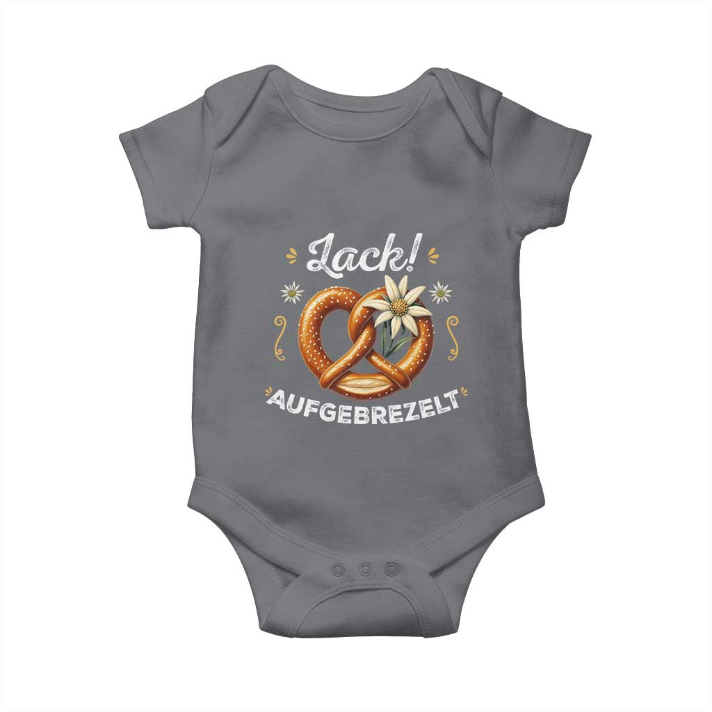 Zack Aufgebrezelt Oktoberfest Baby Onesie Dress Up Funny Pretzel Edelweiss Bavarian Festival - Wonder Print Shop