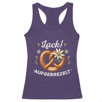 Zack Aufgebrezelt Oktoberfest Racerback Tank Top Dress Up Funny Pretzel Edelweiss Bavarian Festival - Wonder Print Shop