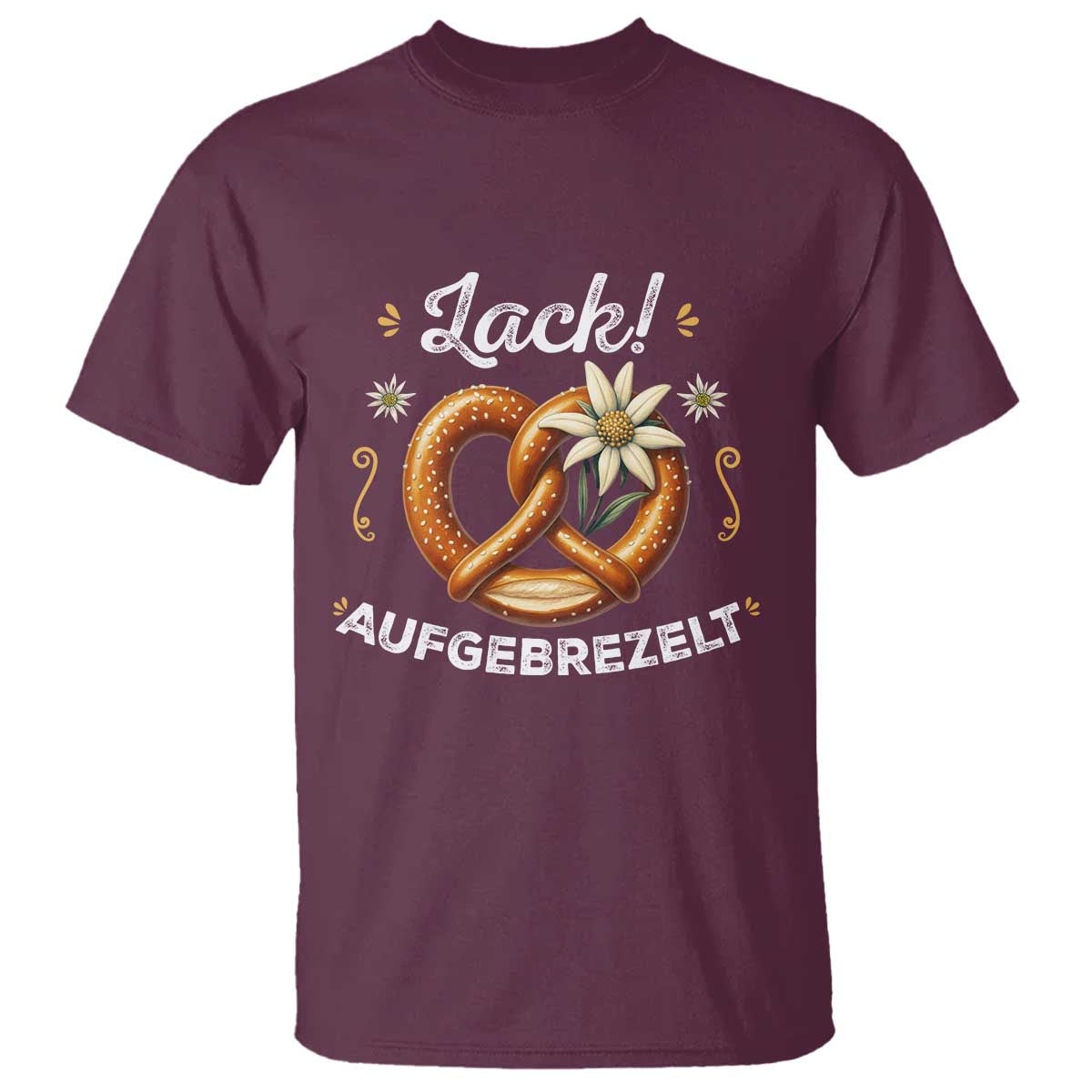 Zack Aufgebrezelt Oktoberfest T Shirt Dress Up Funny Pretzel Edelweiss Bavarian Festival - Wonder Print Shop