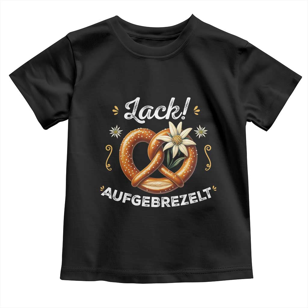 Zack Aufgebrezelt Oktoberfest Toddler T Shirt Dress Up Funny Pretzel Edelweiss Bavarian Festival - Wonder Print Shop